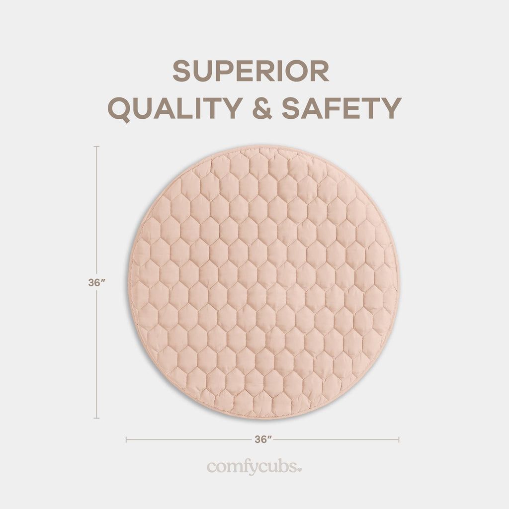 Premium Play Mat, Quilted Baby Mat for Floor by Comfy Cubs