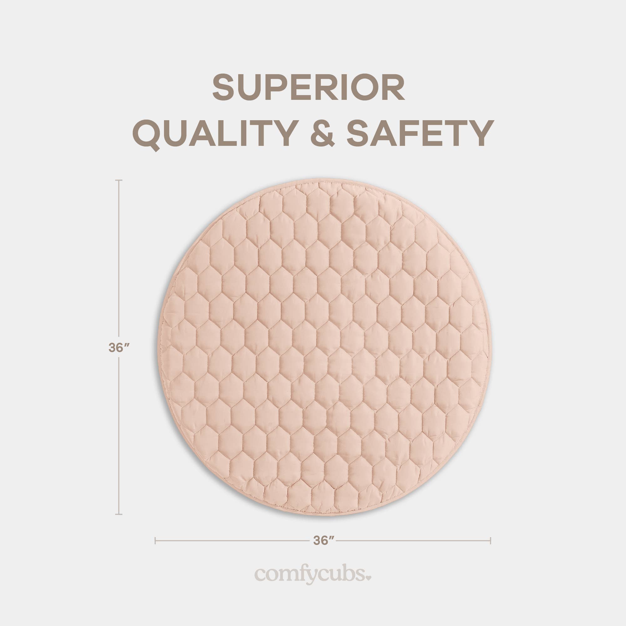 Premium Play Mat, Quilted Baby Mat for Floor by Comfy Cubs
