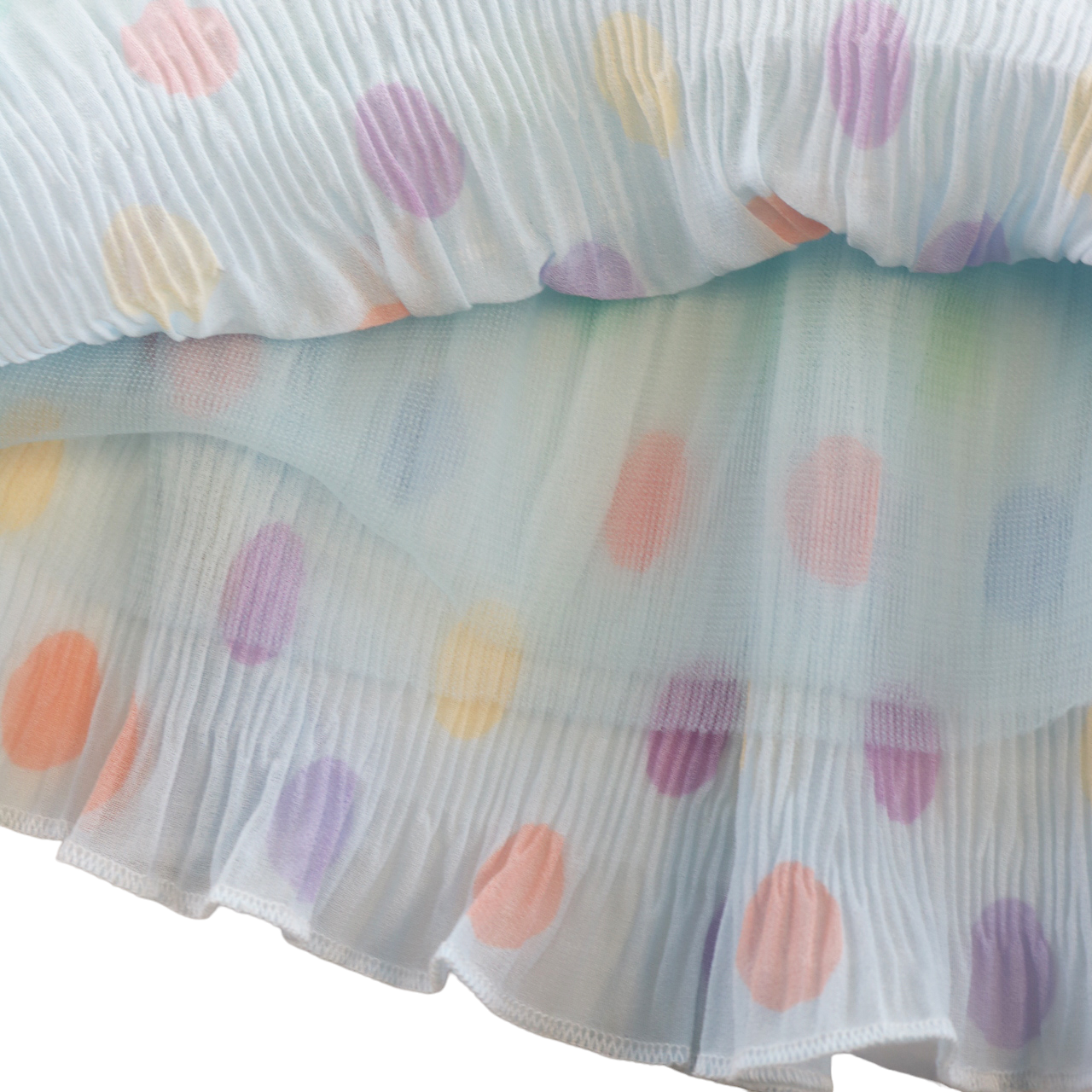 Spring Dot Chiffon Pleat Dress (3 COLORS)