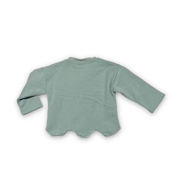 A85 72243 *LITTLE WHO* Pom Beanie Scallop Trim Top (2 Colors