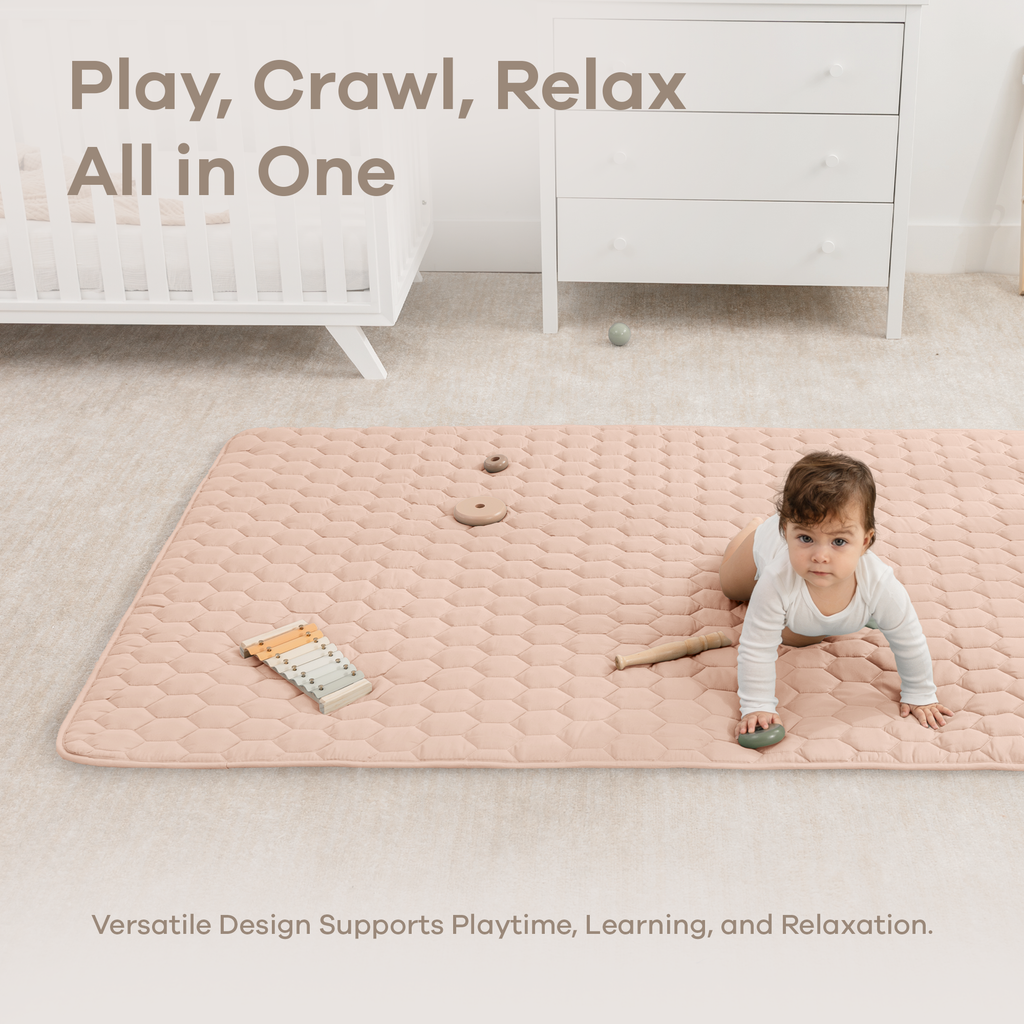 Premium Play Mat, Quilted Baby Mat for Floor by Comfy Cubs