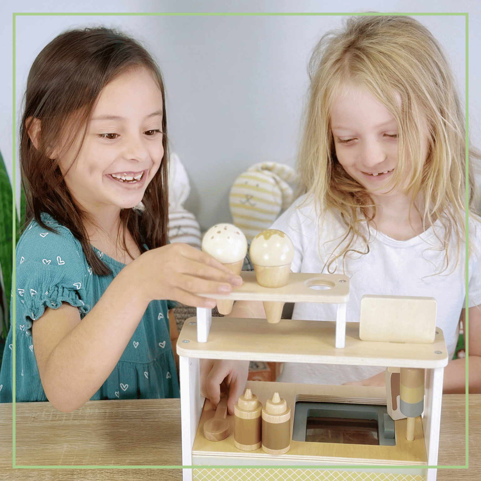 Wooden Ice Cream Shop Set – Pretend Play Counter Ages 3+