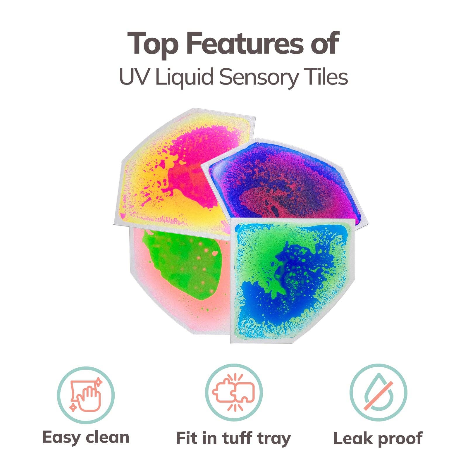 UV or Fluorescent Glow-in-the-Dark Tuff Tray Play Mat