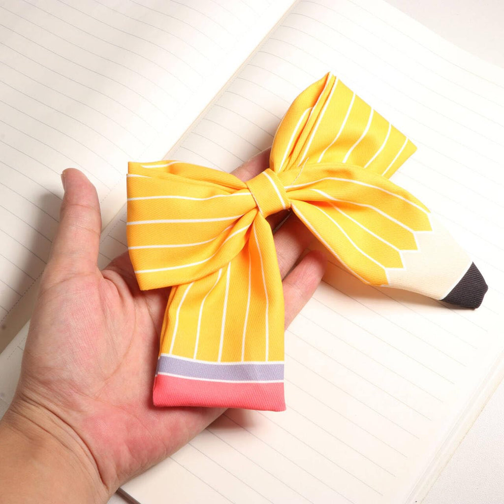 First Day of School Outfits Supplies Stuff for Girls,Pencil Hair Clips Hair Bow Hair Accessories for Teen,Back to School Hair Clips Bows Uniform for Student (2Pcs)
