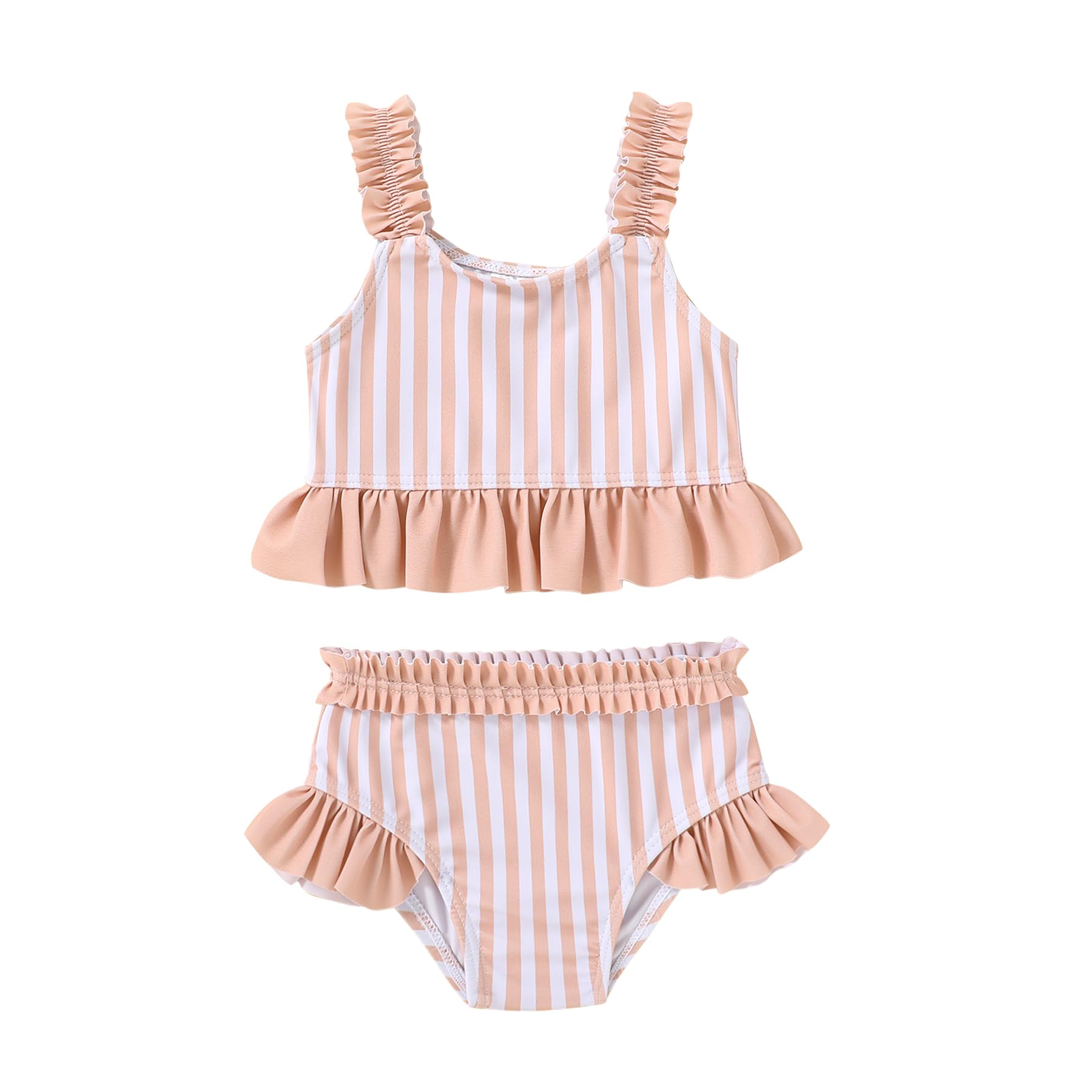 Happy Town Baby Infant Swimsuit Girl Toddler Bathing Suit Girl Summer Beach Bikini Tankini 2-Piece Swimwear 3-24 Months 2t-5t