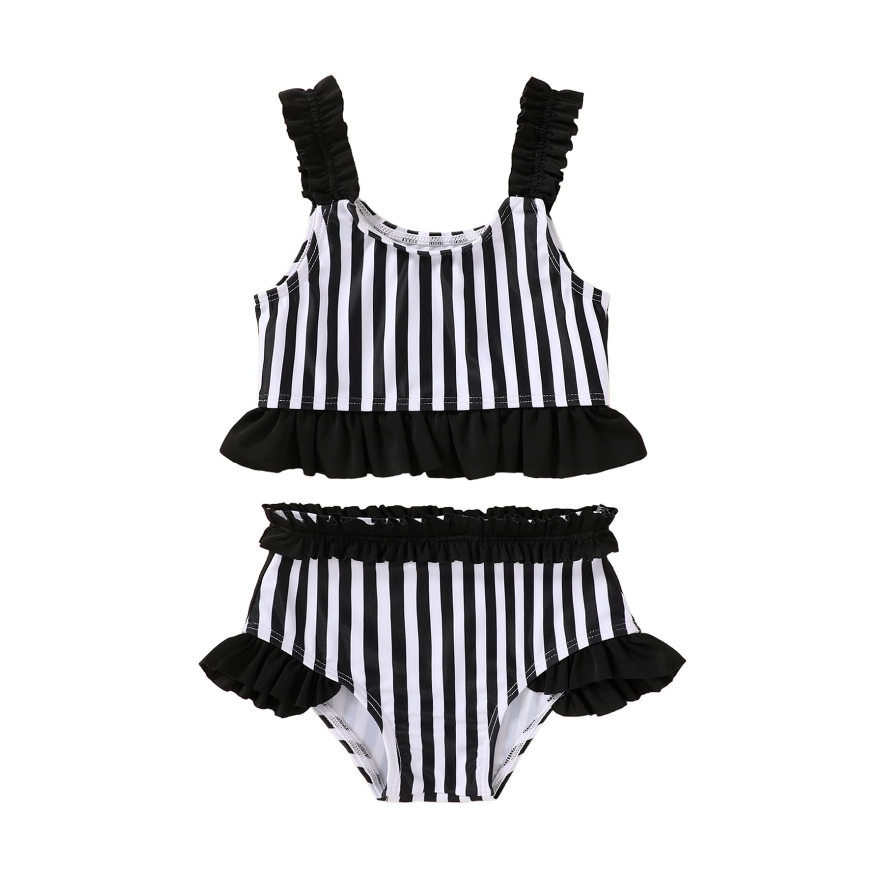 Happy Town Baby Infant Swimsuit Girl Toddler Bathing Suit Girl Summer Beach Bikini Tankini 2-Piece Swimwear 3-24 Months 2t-5t