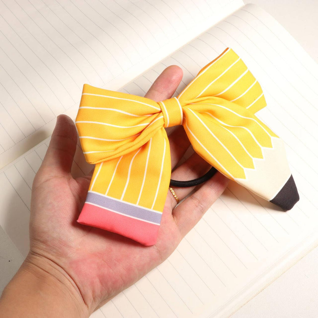 First Day of School Outfits Supplies Stuff for Girls,Pencil Hair Clips Hair Bow Hair Accessories for Teen,Back to School Hair Clips Bows Uniform for Student (2Pcs)