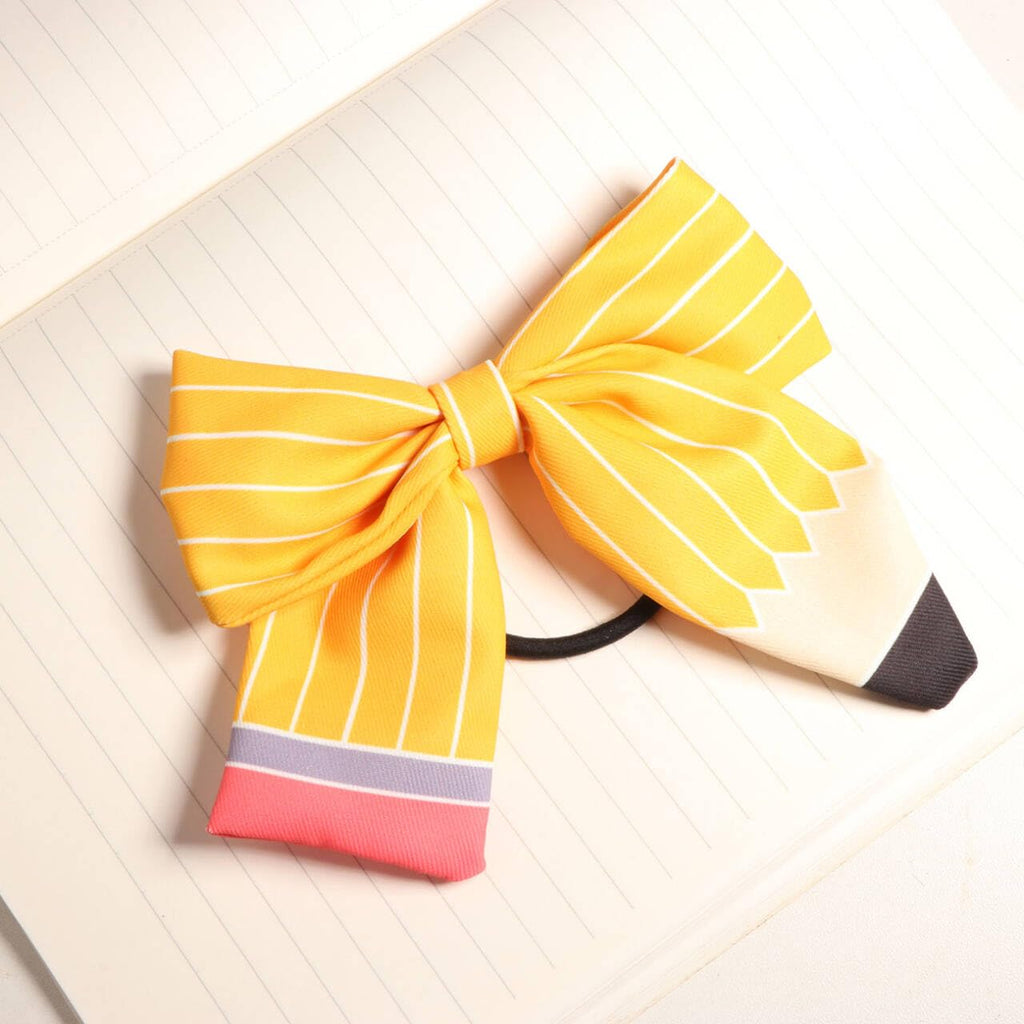 First Day of School Outfits Supplies Stuff for Girls,Pencil Hair Clips Hair Bow Hair Accessories for Teen,Back to School Hair Clips Bows Uniform for Student (2Pcs)