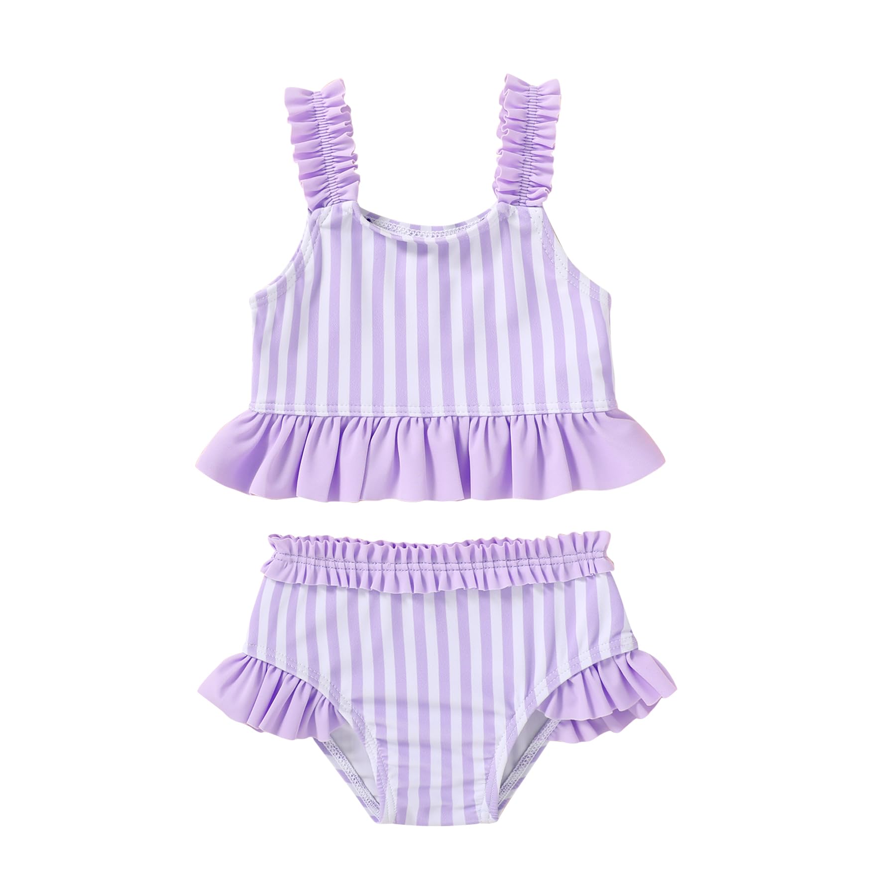Happy Town Baby Infant Swimsuit Girl Toddler Bathing Suit Girl Summer Beach Bikini Tankini 2-Piece Swimwear 3-24 Months 2t-5t