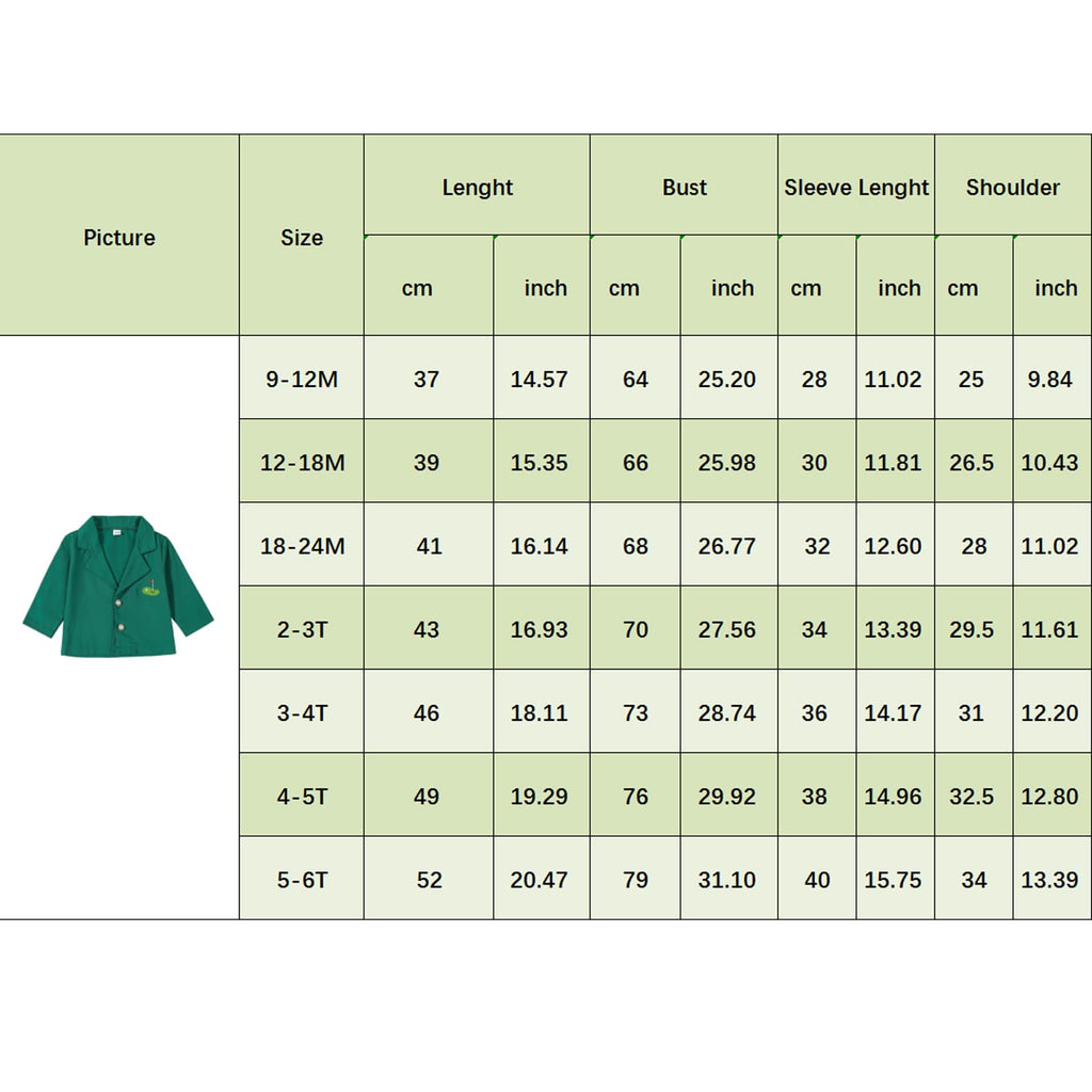 Baby Boy Jacket Toddler Golf Clothes Long Sleeve Lapel Button Down Top Infant First Birthday Outfit Spring Golf Coat