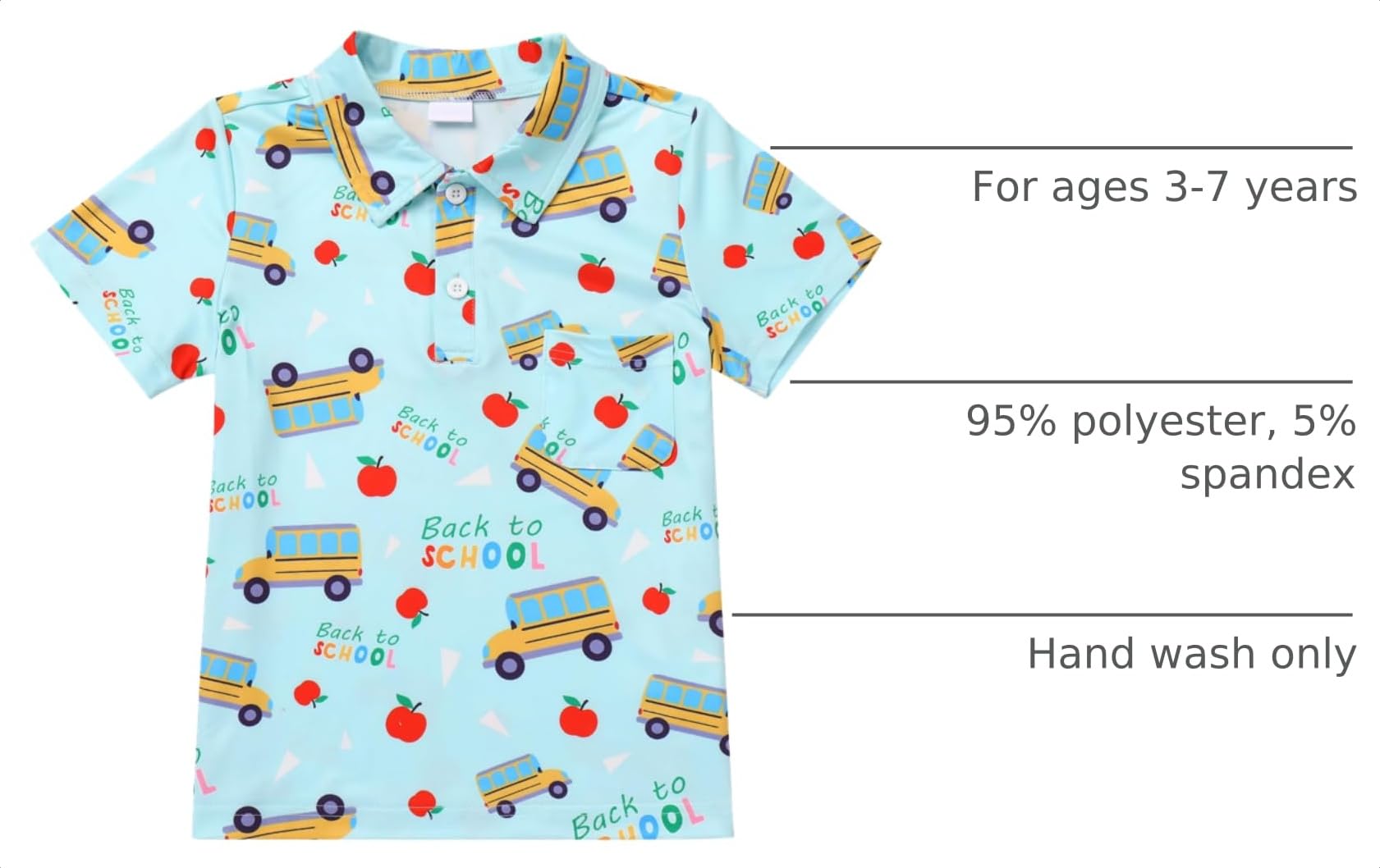 FYMNSI Boys Back to School Shirt School Supplies Short Sleeves Tees Tops Toddler Kids Summer Casual Henley Shirts Clothes