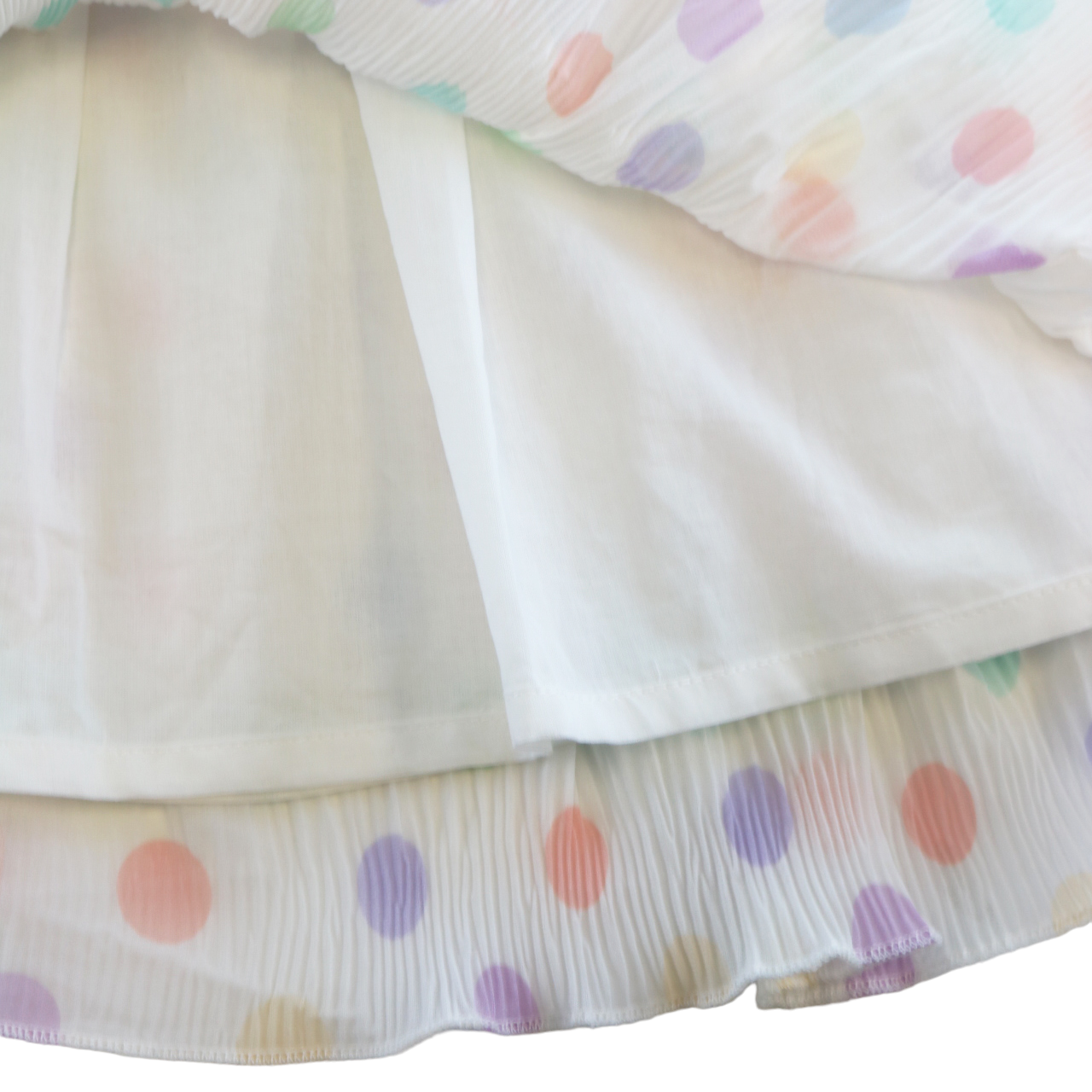 Spring Dot Chiffon Pleat Dress (3 COLORS)