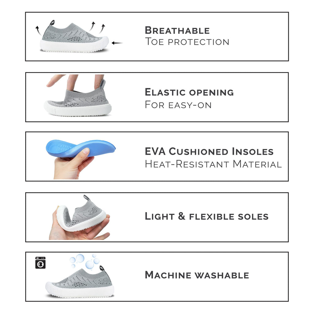 JAN & JUL Slip-on Kids Knit Shoes, Breathable Machine Washable Sneakers