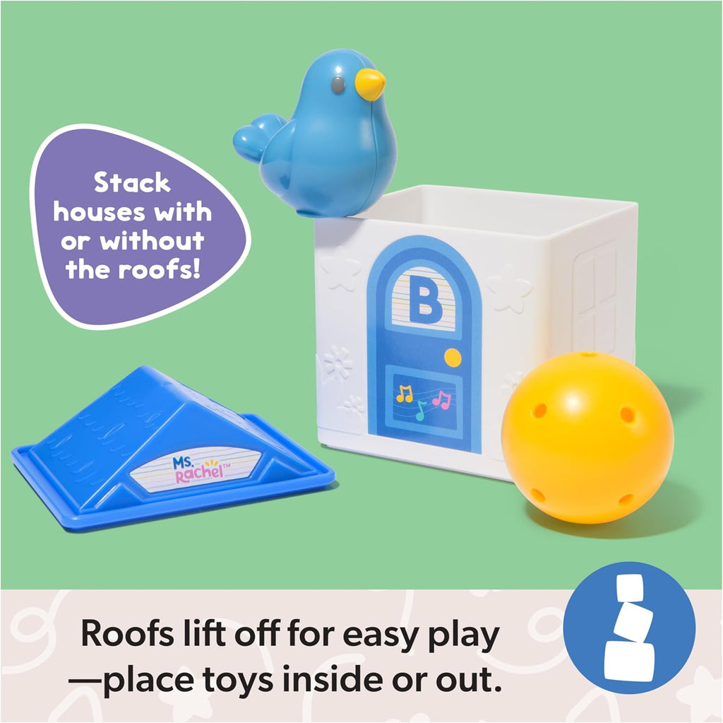 Ms. Rachel Official Learning Stacking House with 6 Surprises to Discover, Educational Toys & Toddler Toys for Girls & Boys Ages 18 Months to 3+ Years