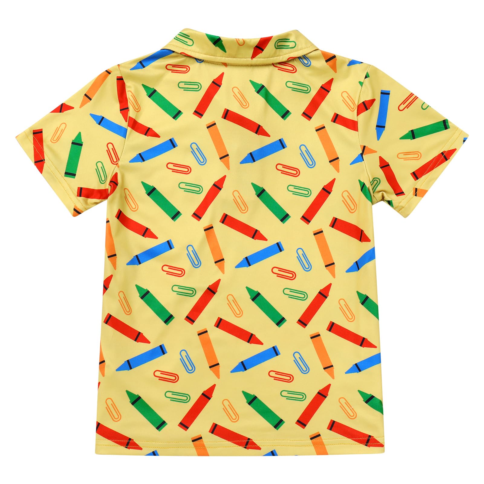 FYMNSI Boys Back to School Shirt School Supplies Short Sleeves Tees Tops Toddler Kids Summer Casual Henley Shirts Clothes