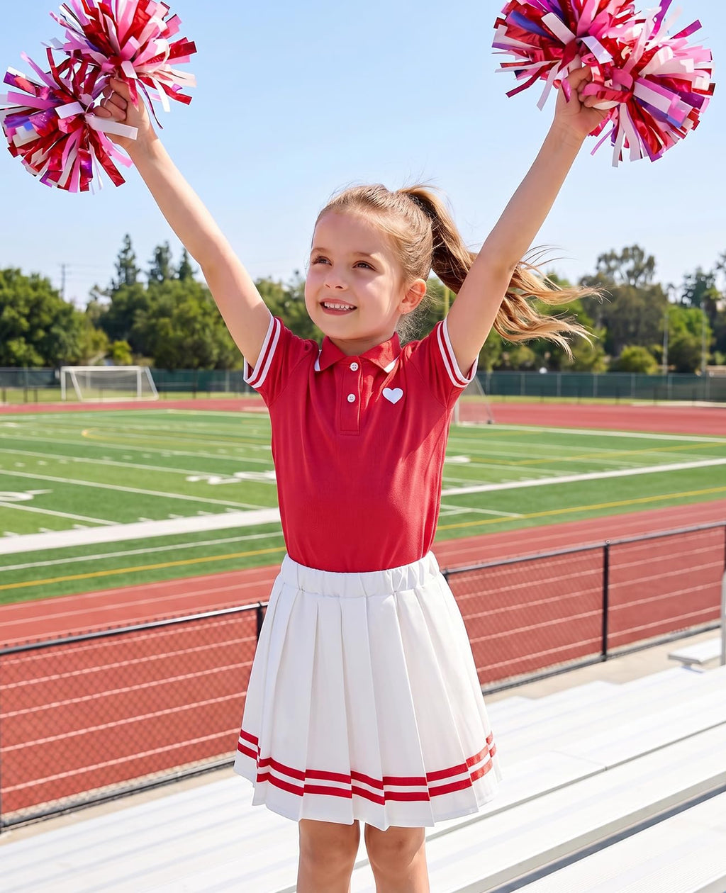 Move Dance Toddler Girls Dress Tennis Clothes Polo Outfit 2 Piece Skirt Set with Shorts 2-7T
