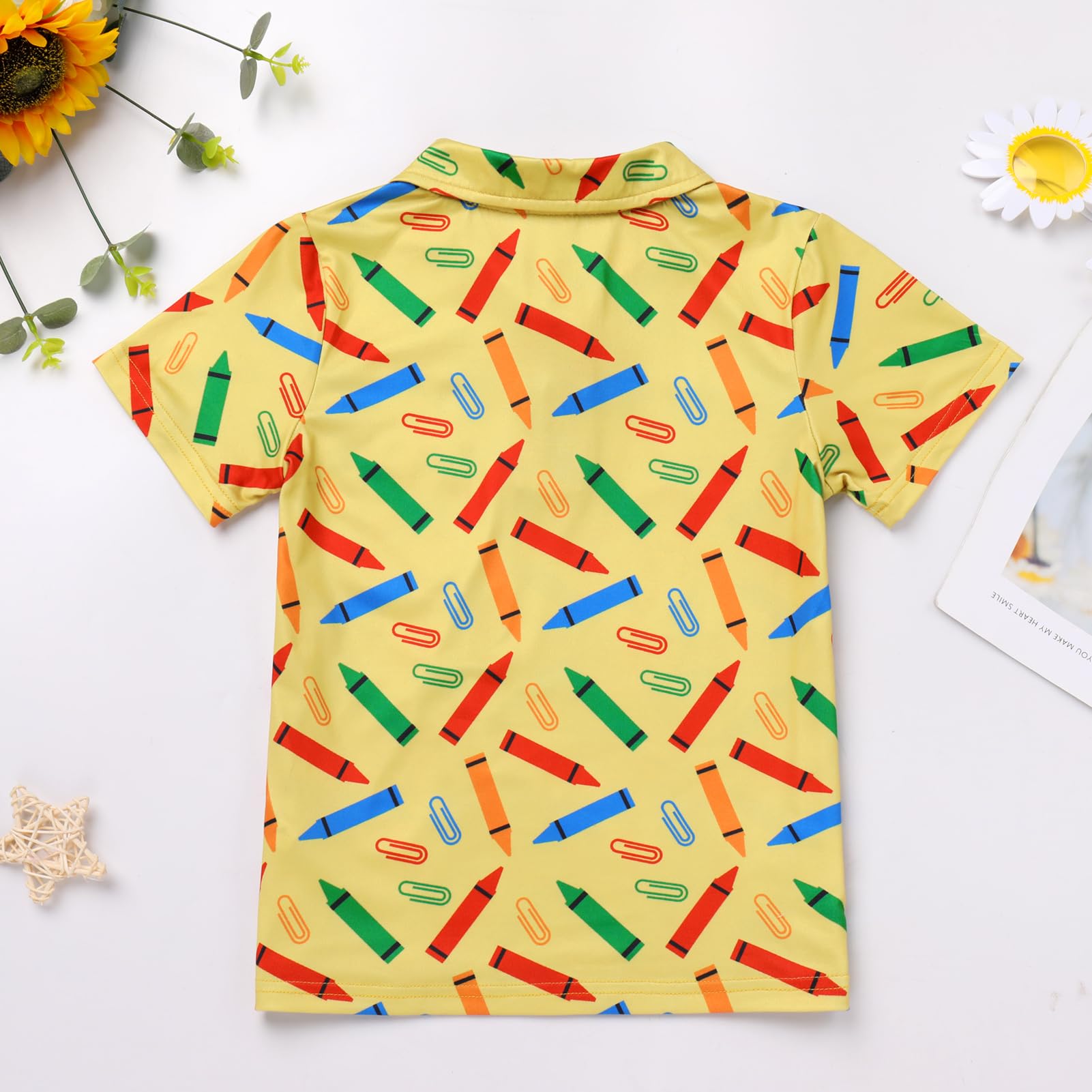 FYMNSI Boys Back to School Shirt School Supplies Short Sleeves Tees Tops Toddler Kids Summer Casual Henley Shirts Clothes