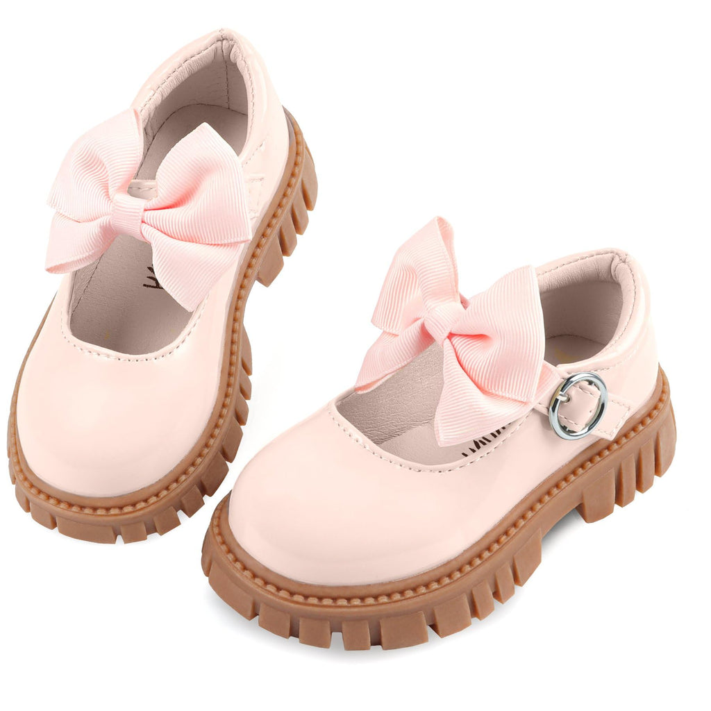 Wulubaba School Shoes for Girls, Black Mary Jane Flats | School Uniform, Non-Slip Sole, Round Toe, Toddler And Little Girl, Daily Dress Wear