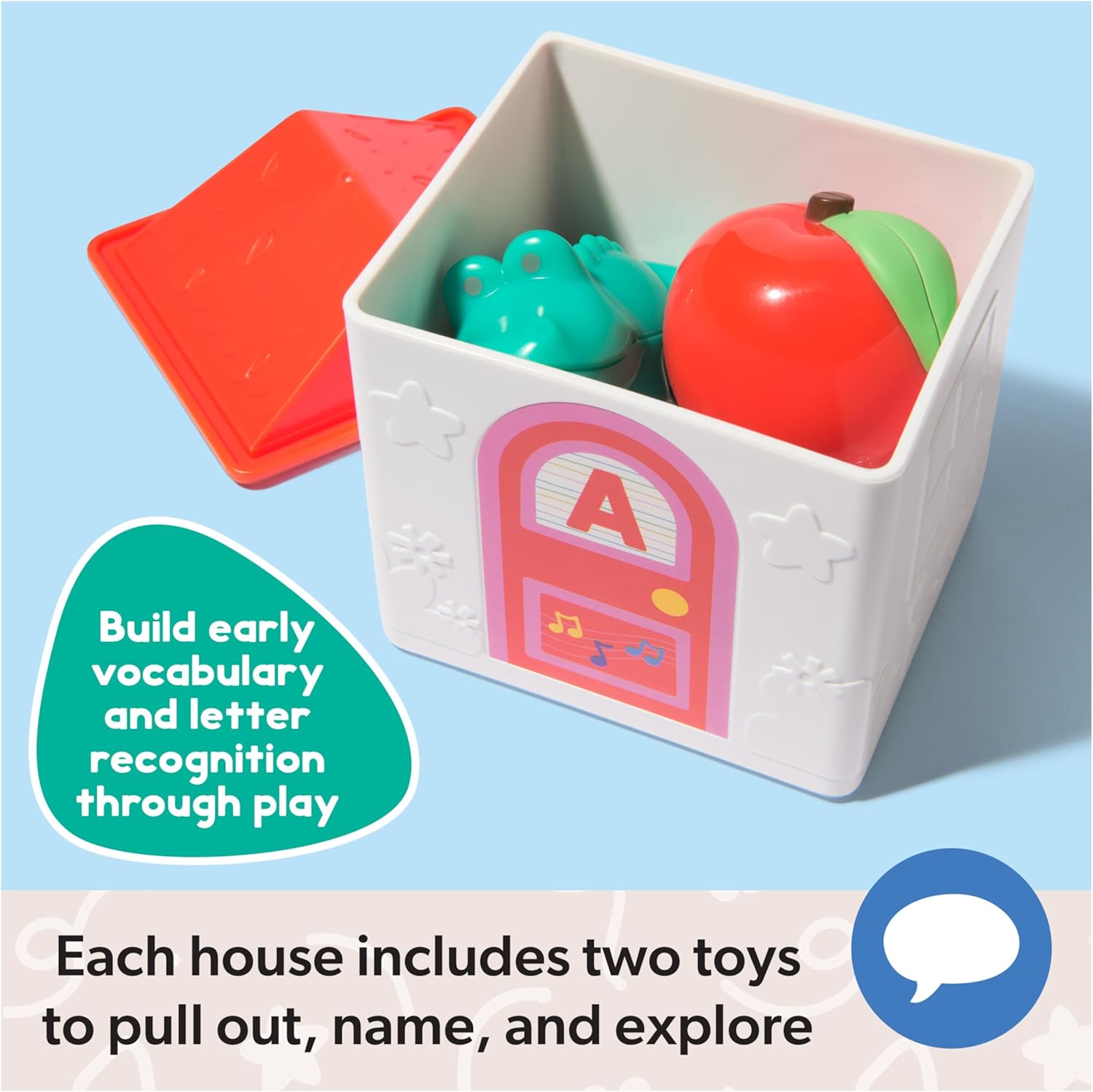 Ms. Rachel Official Learning Stacking House with 6 Surprises to Discover, Educational Toys & Toddler Toys for Girls & Boys Ages 18 Months to 3+ Years
