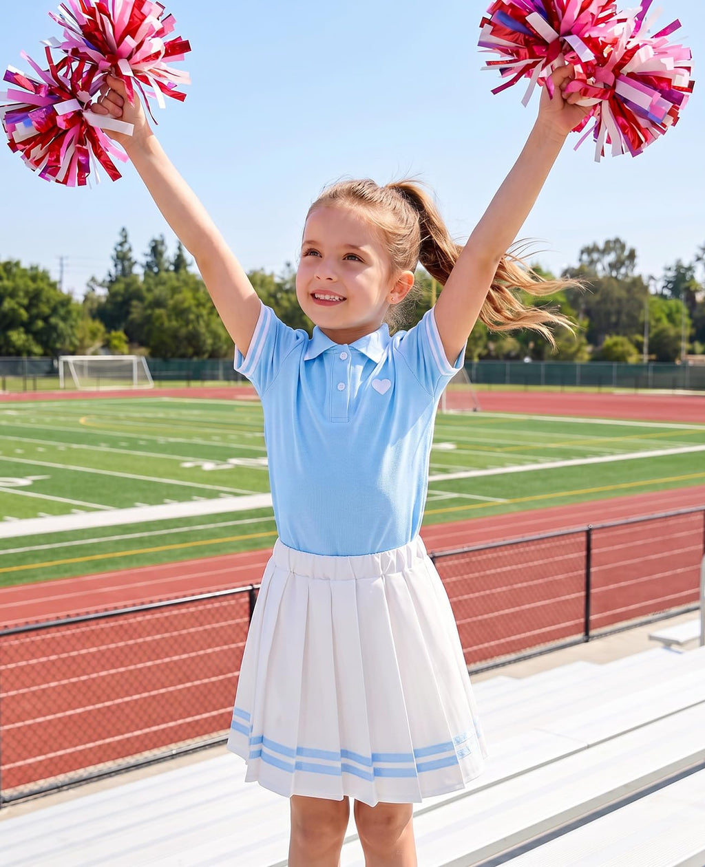 Move Dance Toddler Girls Dress Tennis Clothes Polo Outfit 2 Piece Skirt Set with Shorts 2-7T