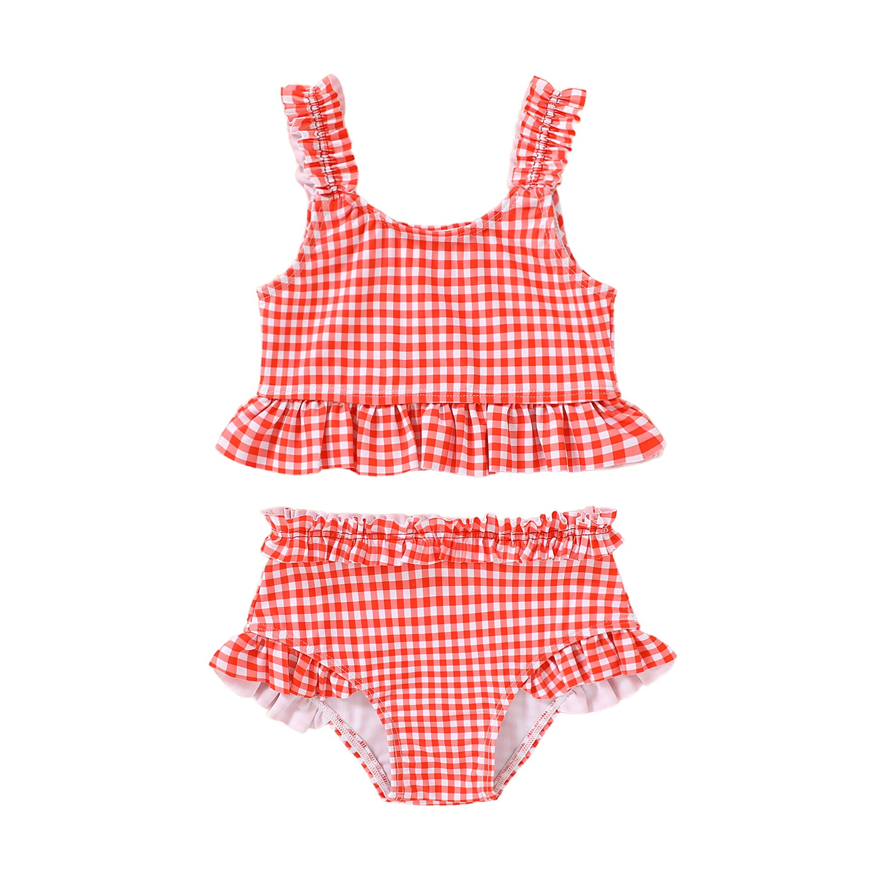 Happy Town Baby Infant Swimsuit Girl Toddler Bathing Suit Girl Summer Beach Bikini Tankini 2-Piece Swimwear 3-24 Months 2t-5t