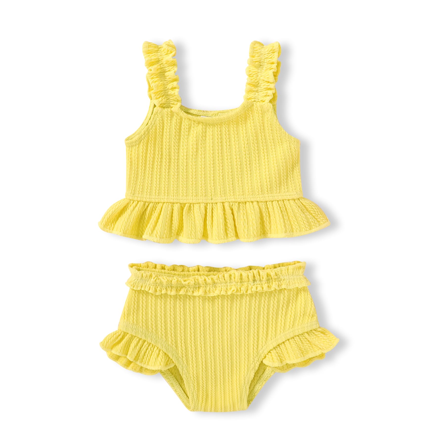 Happy Town Baby Infant Swimsuit Girl Toddler Bathing Suit Girl Summer Beach Bikini Tankini 2-Piece Swimwear 3-24 Months 2t-5t