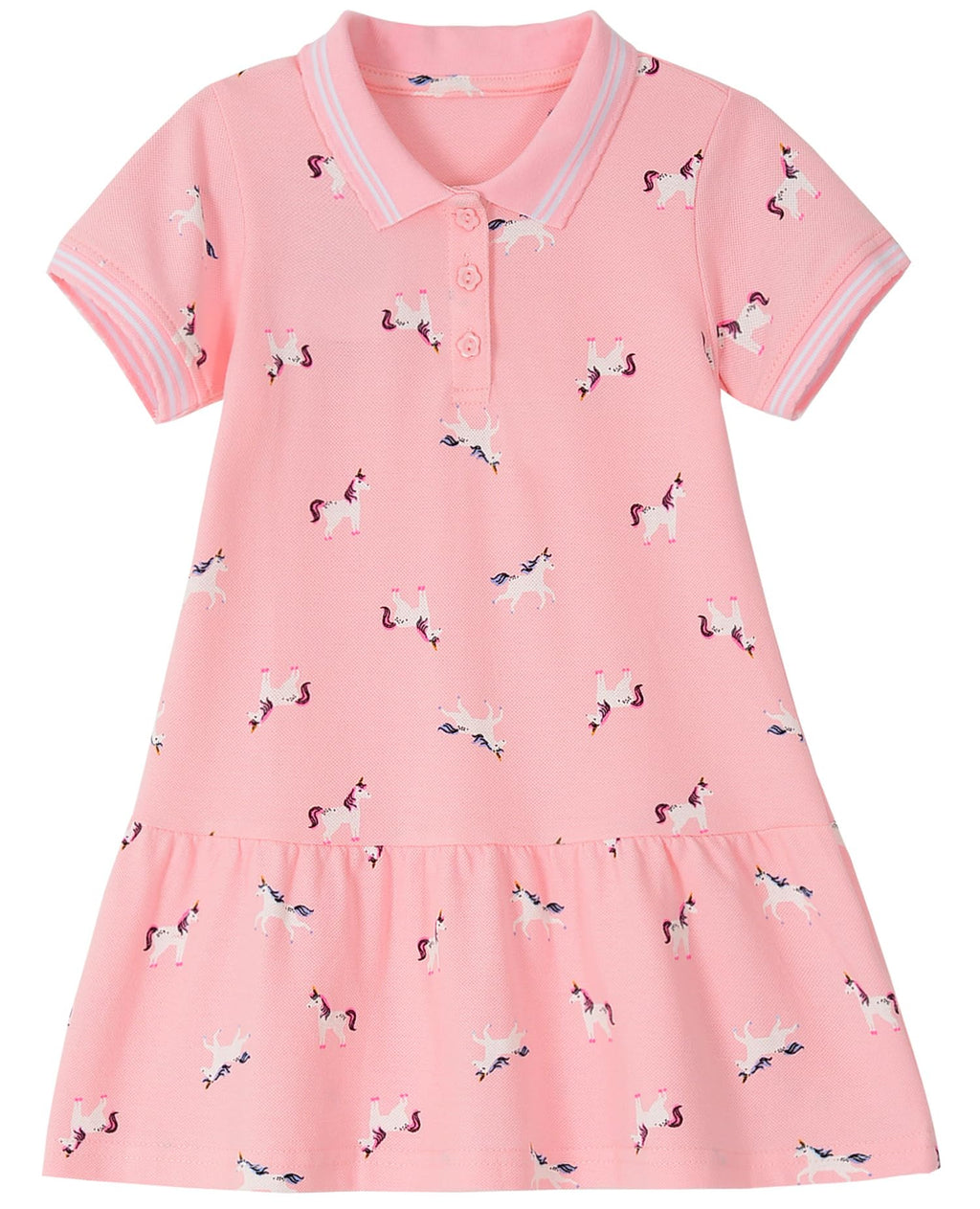 FreeLu Toddler Girls Striped Summer Dress Cartoon Appliques Dresses Girls Cotton Casual Clothing 2-7Y