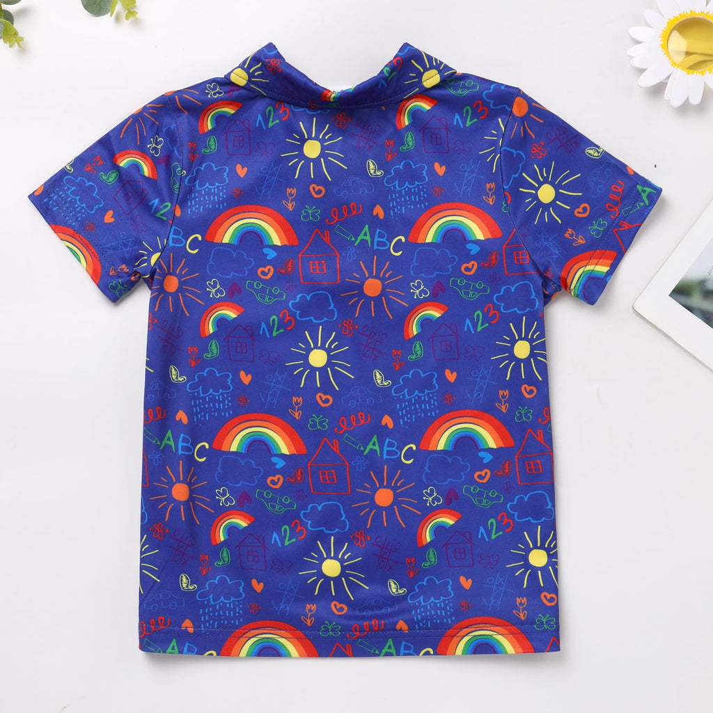 FYMNSI Boys Back to School Shirt School Supplies Short Sleeves Tees Tops Toddler Kids Summer Casual Henley Shirts Clothes