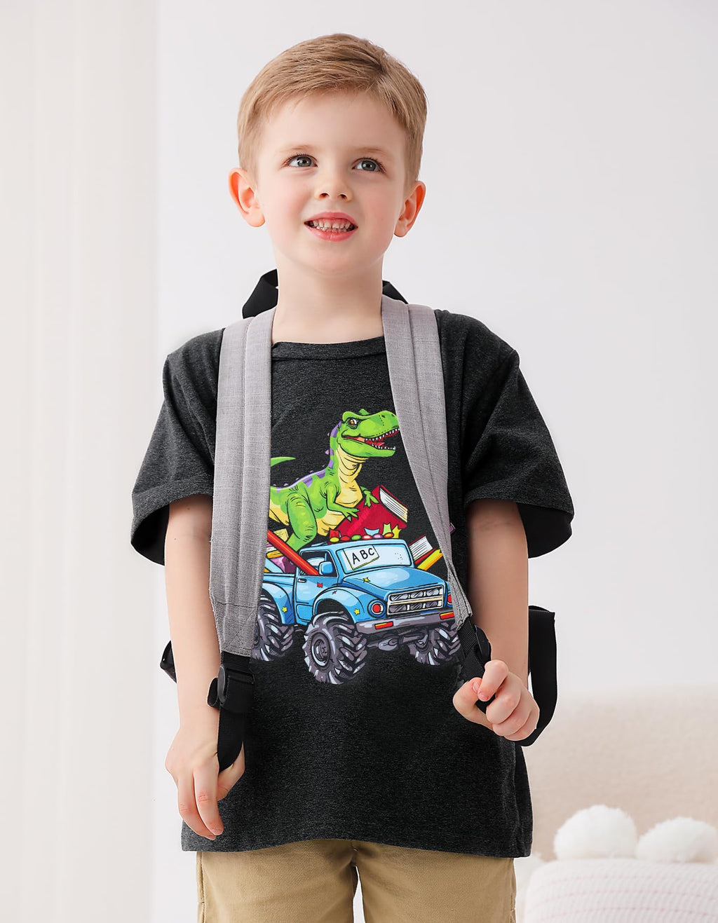 Boys Festival Shirt, Holiday Graphic Cute Print T-Shirt 3-7 Years Toddler Summer Short Sleeve Tops | Back to School Shrit, First Day of School, Christmas, Thanksgiving, Festival Theme Tshirt, Funny Cute Print, Machine Washable