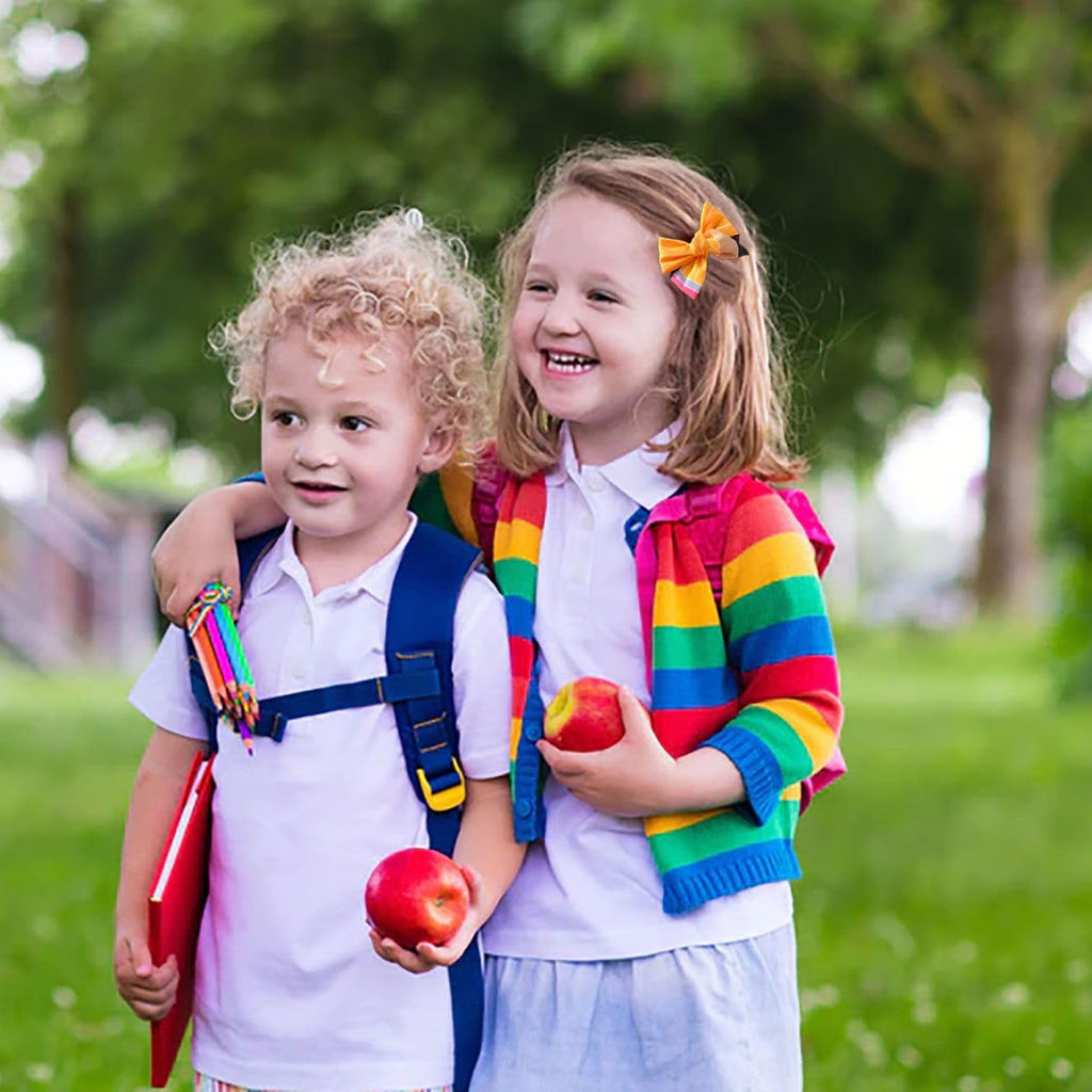 First Day of School Outfits Supplies Stuff for Girls,Pencil Hair Clips Hair Bow Hair Accessories for Teen,Back to School Hair Clips Bows Uniform for Student (2Pcs)