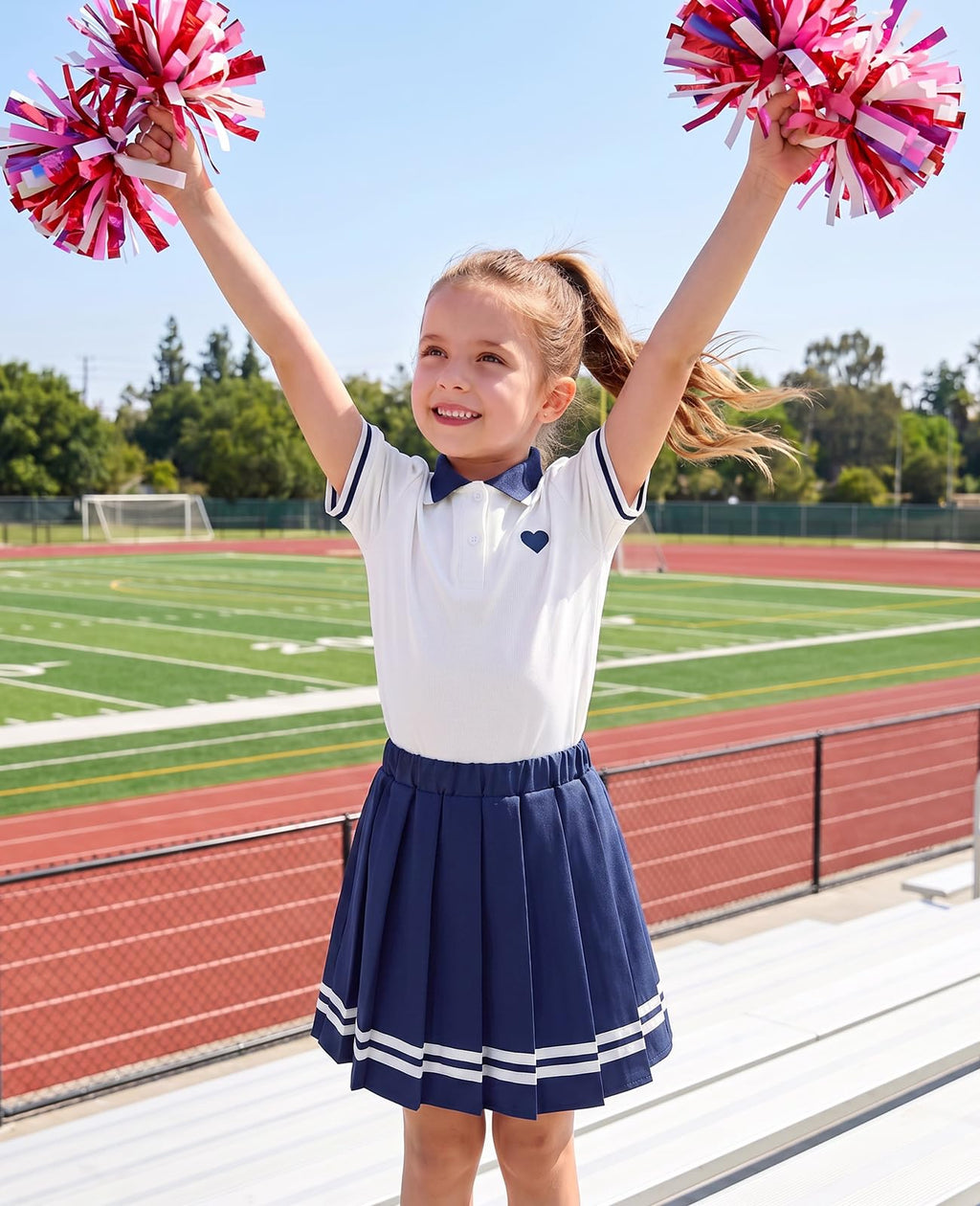 Move Dance Toddler Girls Dress Tennis Clothes Polo Outfit 2 Piece Skirt Set with Shorts 2-7T