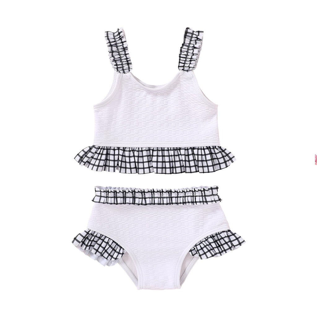 Happy Town Baby Infant Swimsuit Girl Toddler Bathing Suit Girl Summer Beach Bikini Tankini 2-Piece Swimwear 3-24 Months 2t-5t