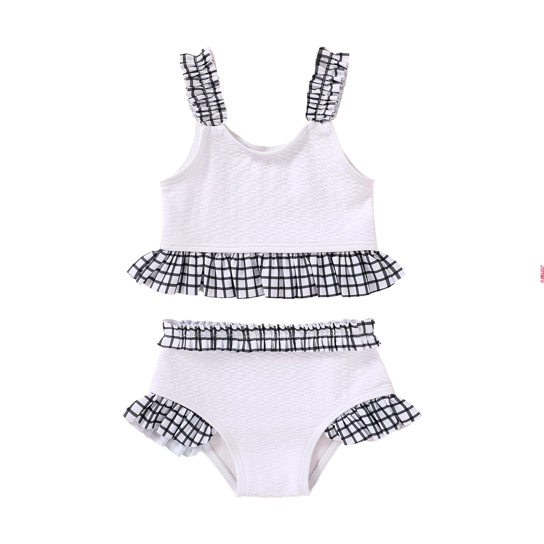 Happy Town Baby Infant Swimsuit Girl Toddler Bathing Suit Girl Summer Beach Bikini Tankini 2-Piece Swimwear 3-24 Months 2t-5t