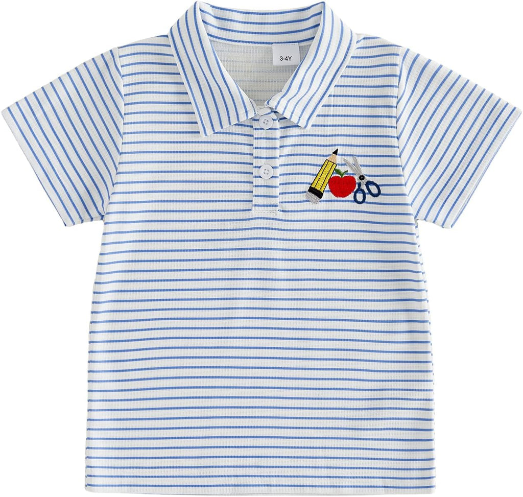 Toddler Boy Back to School Outfits Polo Shirt Summer Clothes