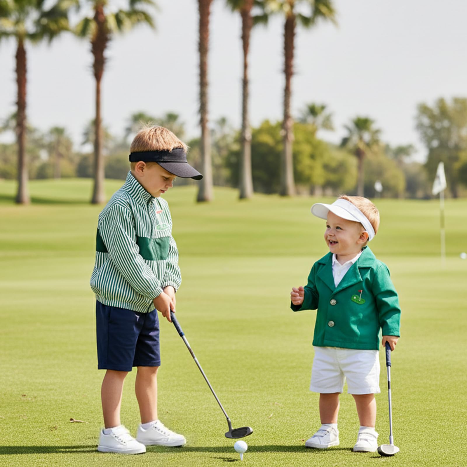 Baby Boy Jacket Toddler Golf Clothes Long Sleeve Lapel Button Down Top Infant First Birthday Outfit Spring Golf Coat