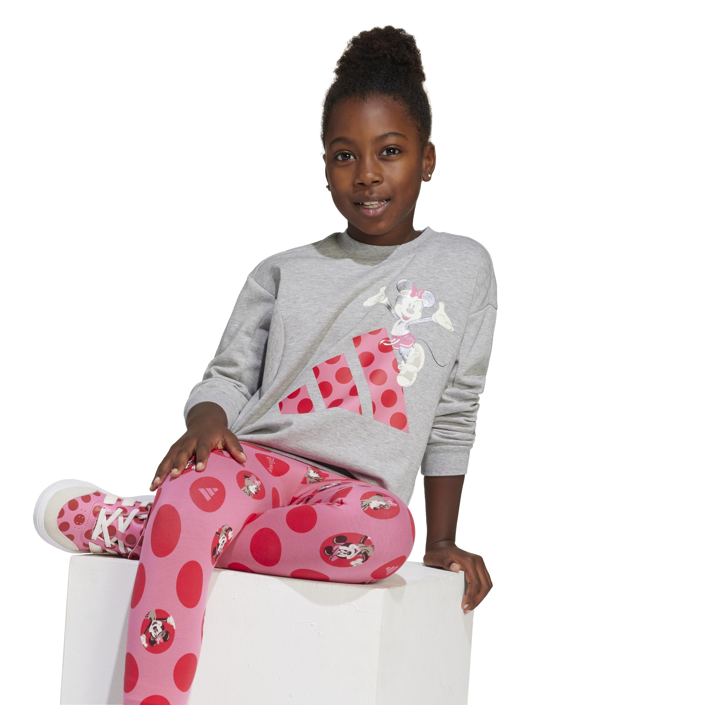 adidas Toddler Girls Minnie Mouse Jogger Set Casual - Grey, Purple