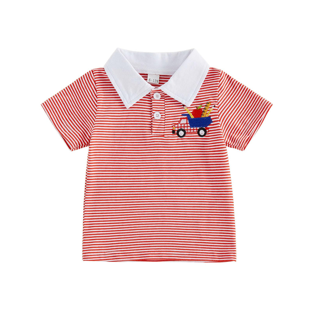 Toddler Boy Back to School Outfits Polo Shirt Summer Clothes