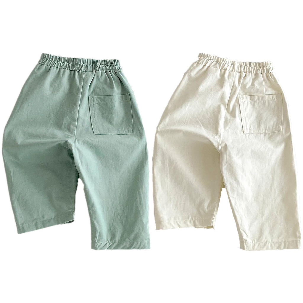 Ashmyova Classic Casual Pants for Boys Thin Cotton Stripe Elastics Waist Spring Summer Trousers Toddler Long Pants 2Pcs