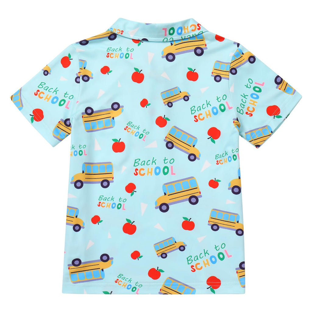FYMNSI Boys Back to School Shirt School Supplies Short Sleeves Tees Tops Toddler Kids Summer Casual Henley Shirts Clothes