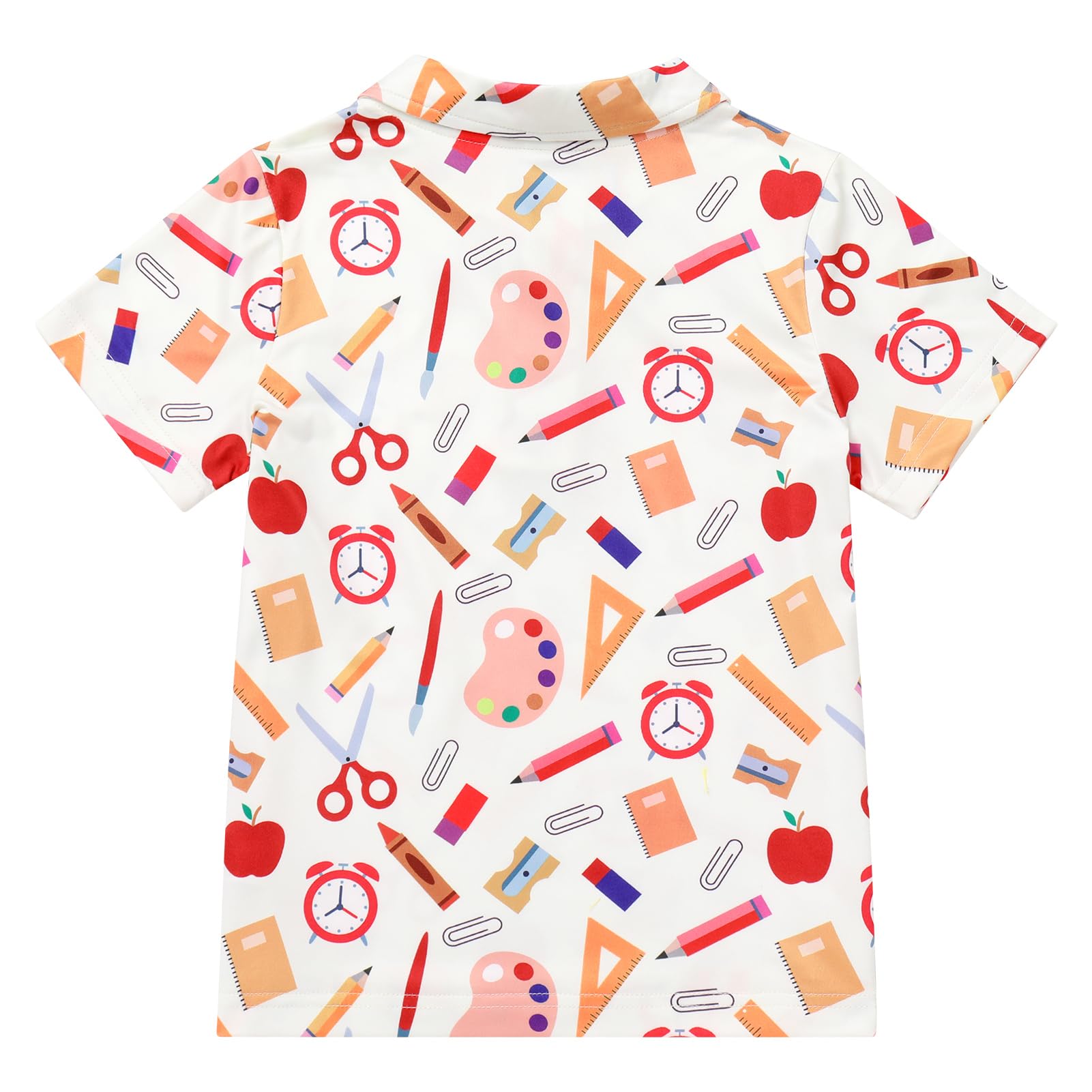 FYMNSI Boys Back to School Shirt School Supplies Short Sleeves Tees Tops Toddler Kids Summer Casual Henley Shirts Clothes