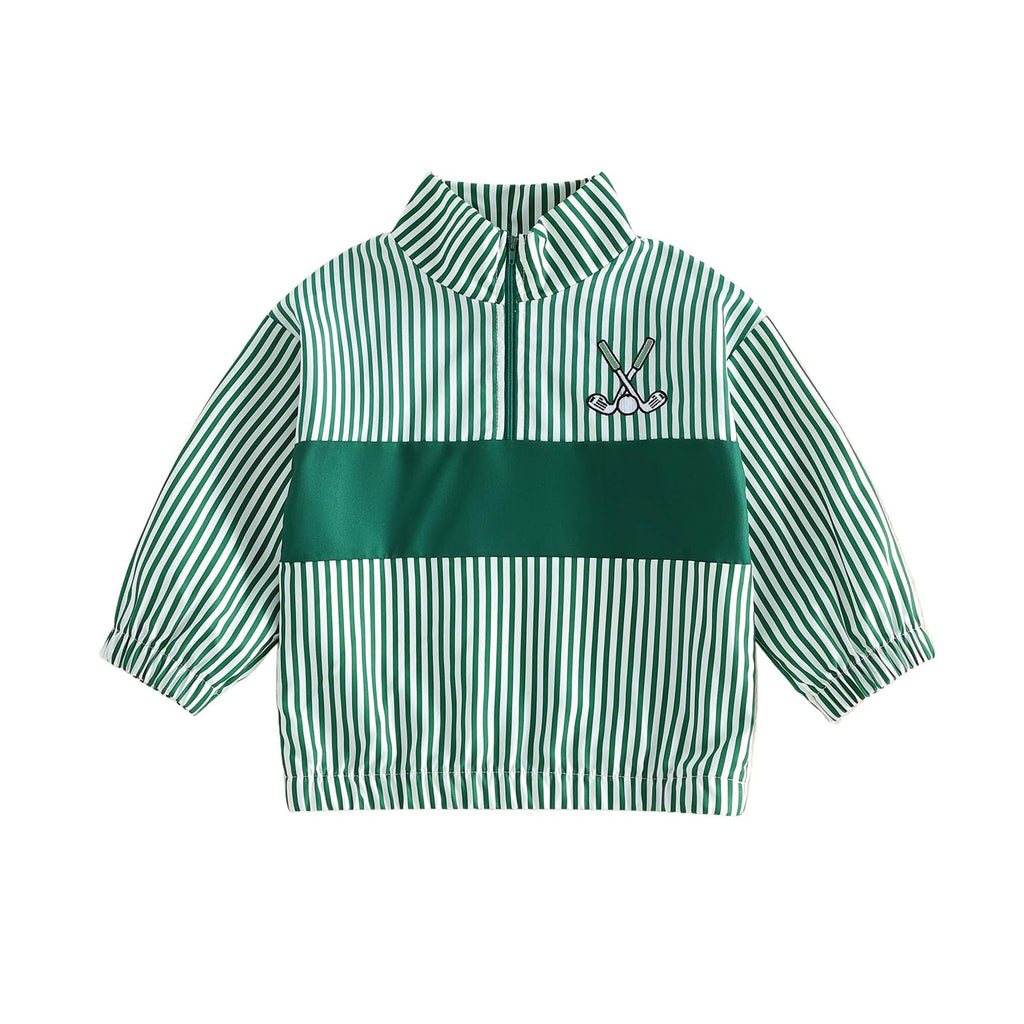 Baby Boy Jacket Toddler Golf Clothes Long Sleeve Lapel Button Down Top Infant First Birthday Outfit Spring Golf Coat