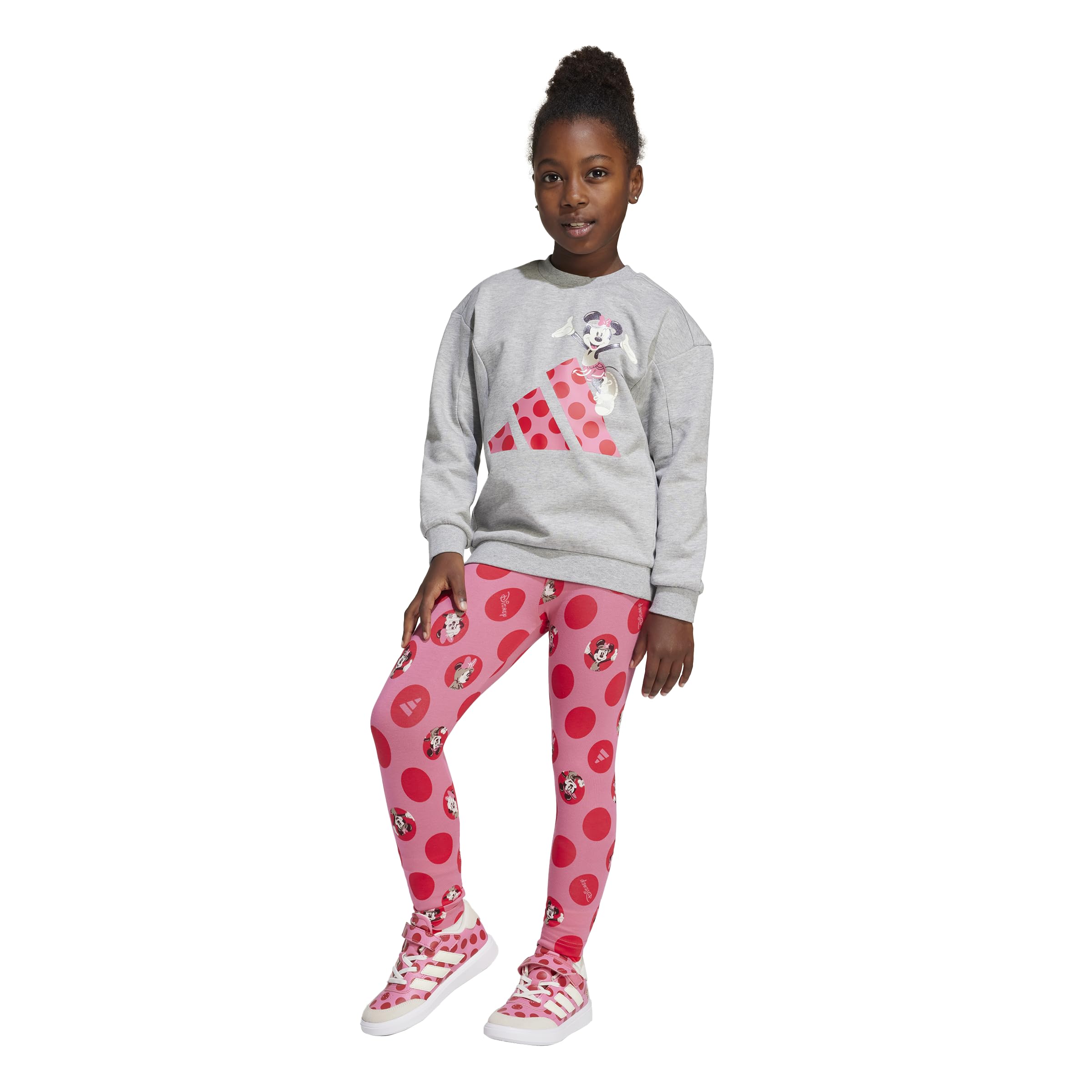 adidas Toddler Girls Minnie Mouse Jogger Set Casual - Grey, Purple