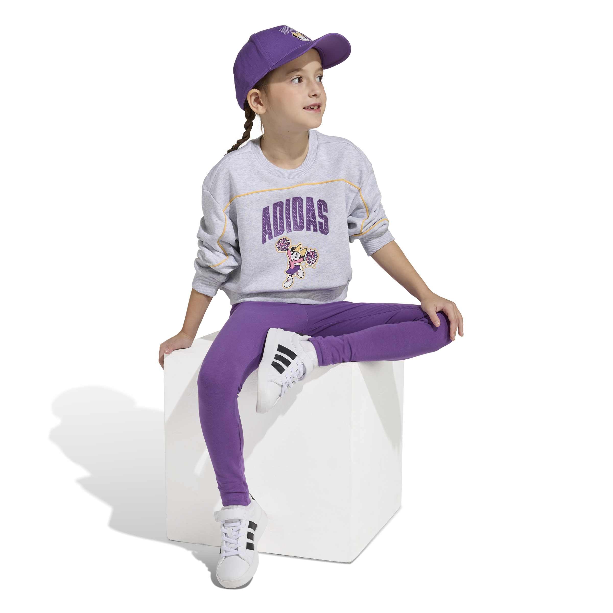 adidas Toddler Girls Minnie Mouse Jogger Set Casual - Grey, Purple