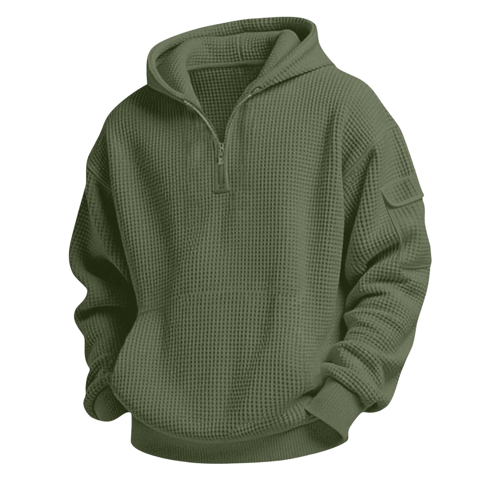 Hoodies for Boys Quarter Zip Waffle Knit Pullover Hooded Sweatshirt Tops | 3-14 Years,Kids Zip Long Sleeve Hoodie,Teen Boy Fashion Fall Winter Casual Sweatshirts,Back to School Clothes