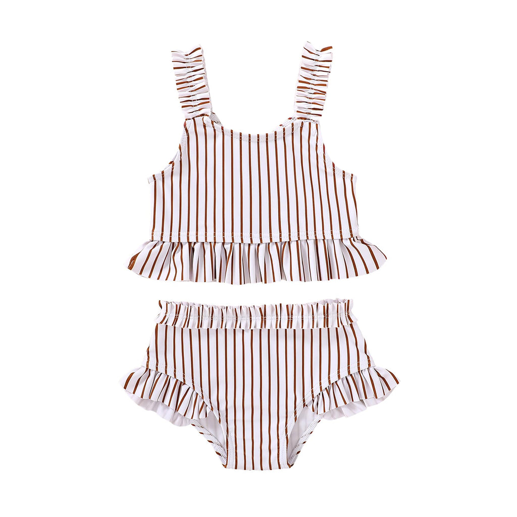 Happy Town Baby Infant Swimsuit Girl Toddler Bathing Suit Girl Summer Beach Bikini Tankini 2-Piece Swimwear 3-24 Months 2t-5t