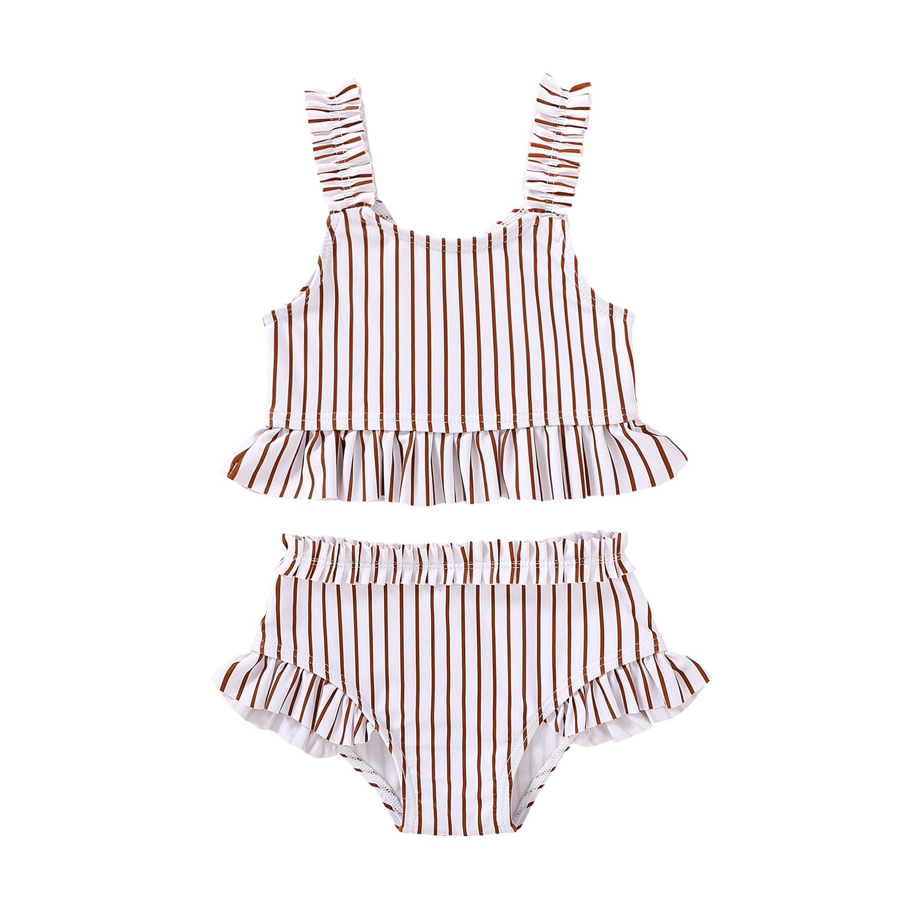 Happy Town Baby Infant Swimsuit Girl Toddler Bathing Suit Girl Summer Beach Bikini Tankini 2-Piece Swimwear 3-24 Months 2t-5t