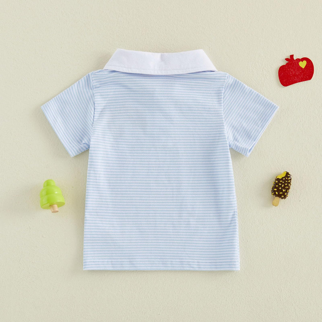Toddler Boy Back to School Outfits Polo Shirt Summer Clothes
