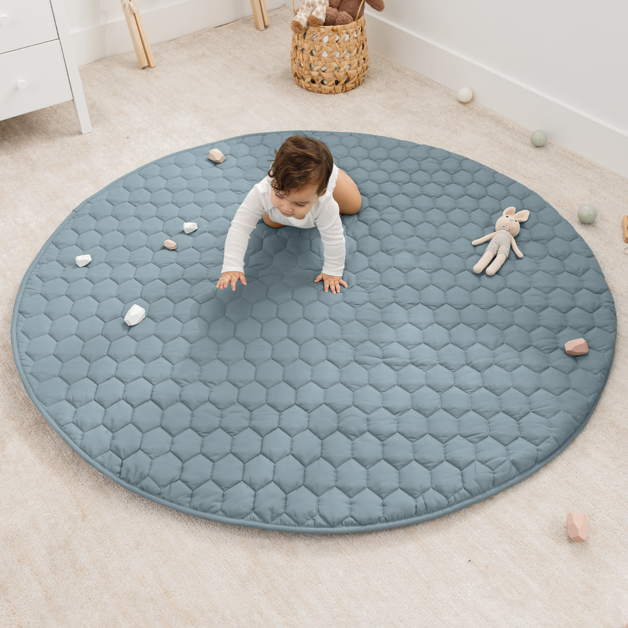 Premium Play Mat, Quilted Baby Mat for Floor by Comfy Cubs