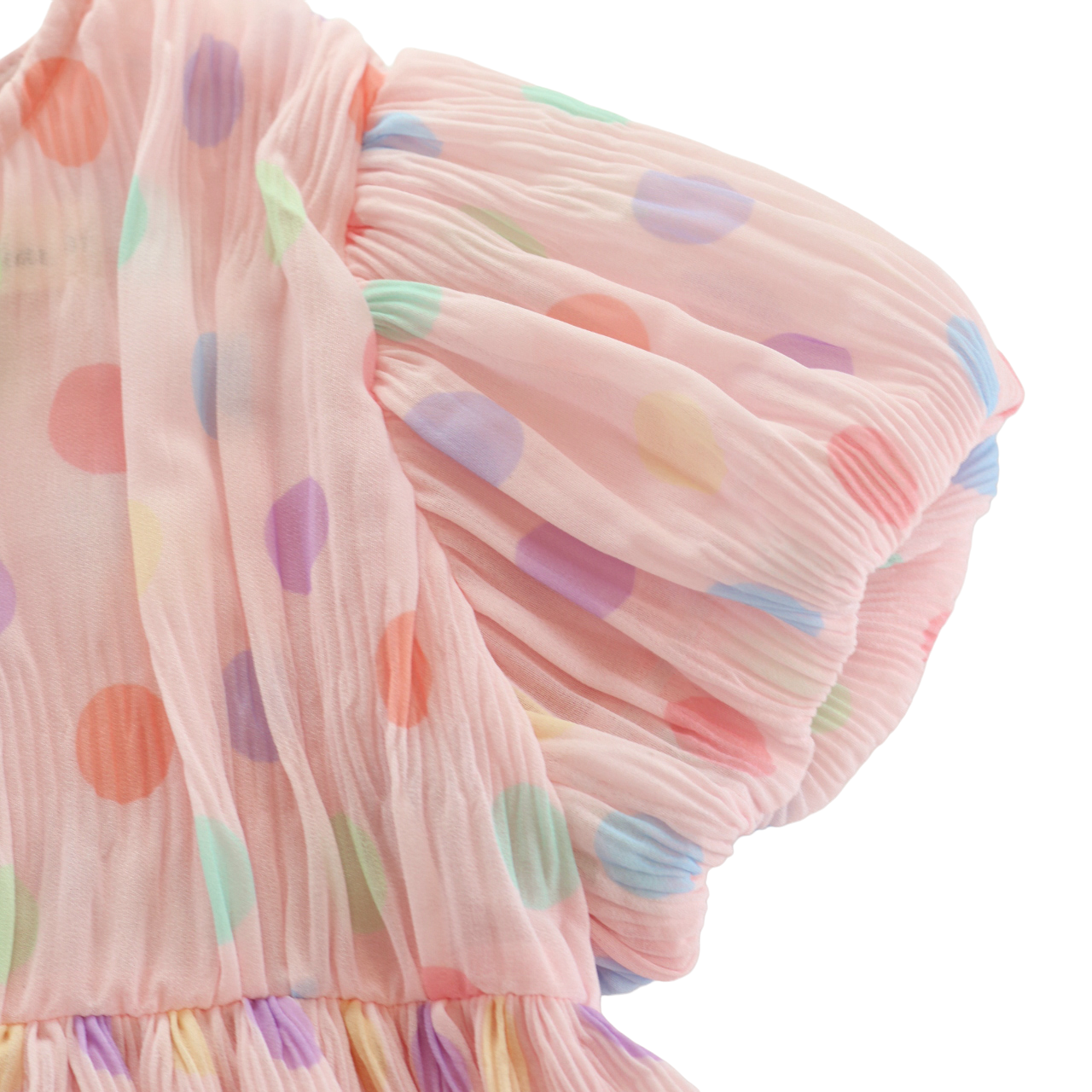 Spring Dot Chiffon Pleat Dress (3 COLORS)