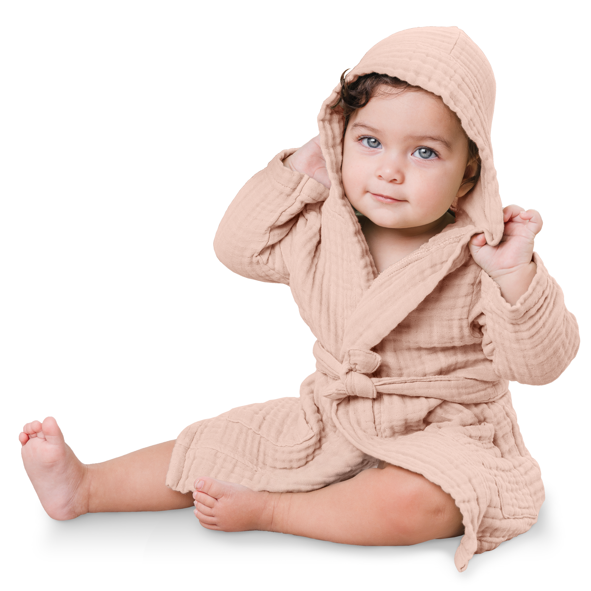 Muslin Bath Robe for Kids, Cotton Bathrobe by Comfy Cubs